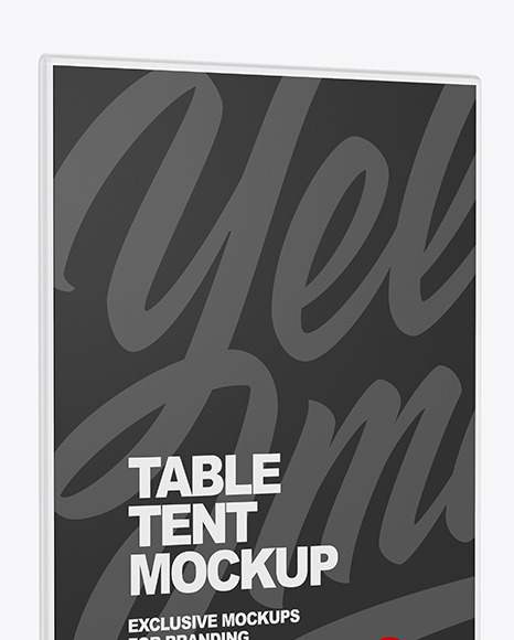 Matte Table Tent Mockup