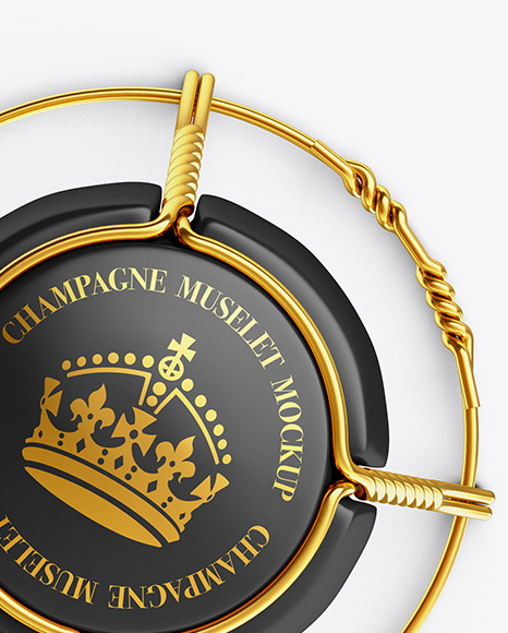 Matte Champagne Muselet Mockup