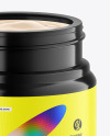 Opened Glossy Cosmetic Jar Mockup