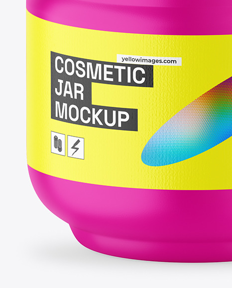 Opened Matte Cosmetic Jar Mockup