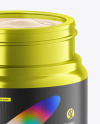 Opened Metallic Cosmetic Jar Mockup