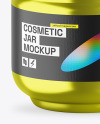 Opened Metallic Cosmetic Jar Mockup