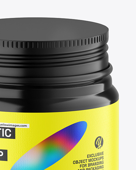 Glossy Cosmetic Jar Mockup Glossy Cosmetic Jar Mockup