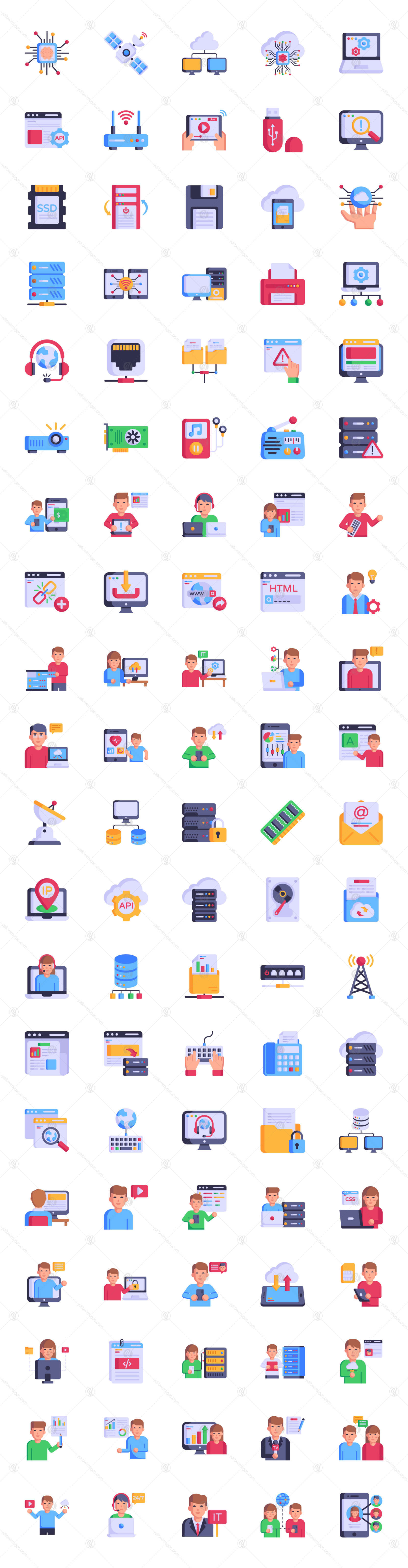 100 Information Technology Icons