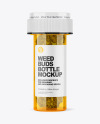 Medicinal Jar with Weed Buds Mockup