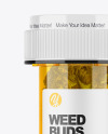 Medicinal Jar with Weed Buds Mockup