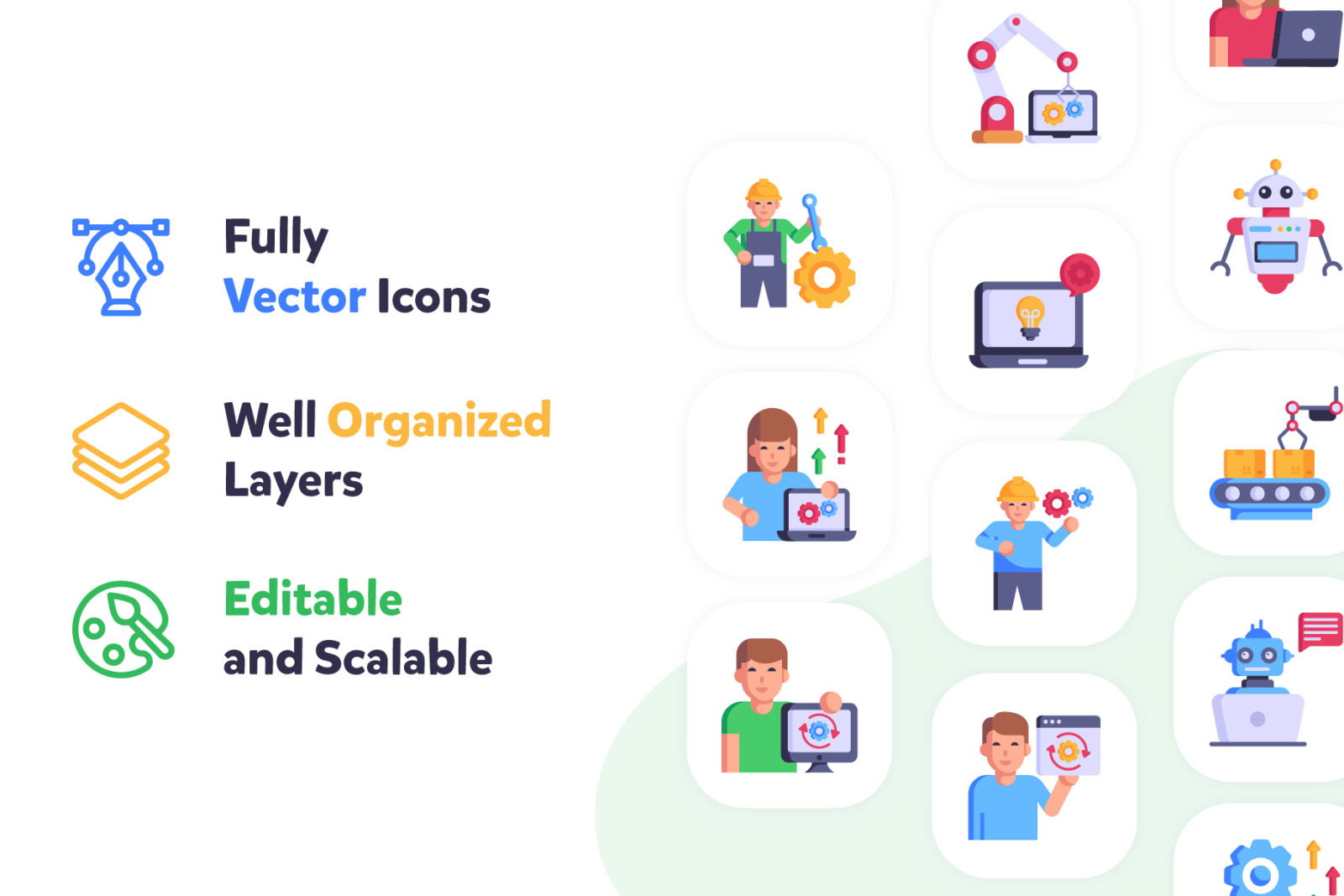 100 Automation services Icons