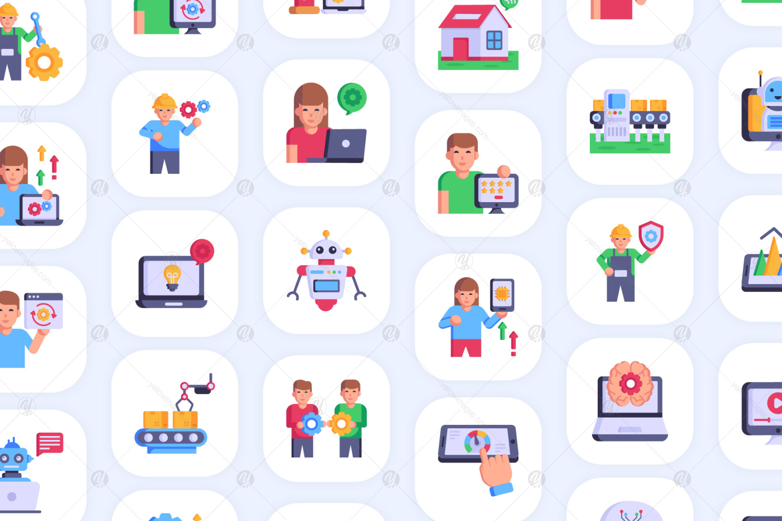 100 Automation services Icons 100 Automation services Icons