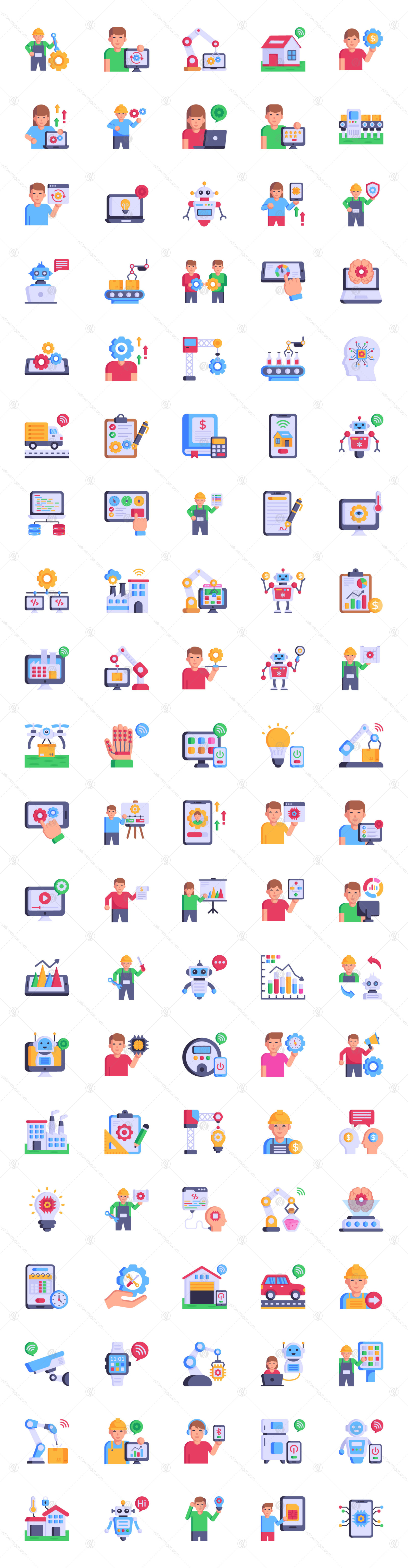 100 Automation services Icons