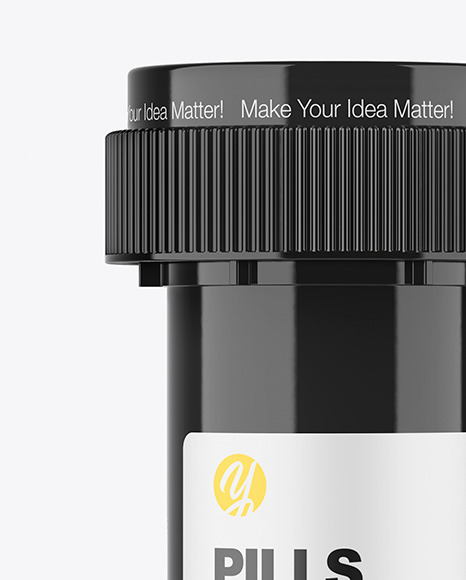 Glossy Pills Bottle Mockup