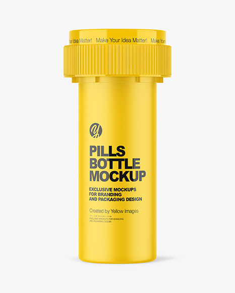 Matte Pills Bottle Mockup