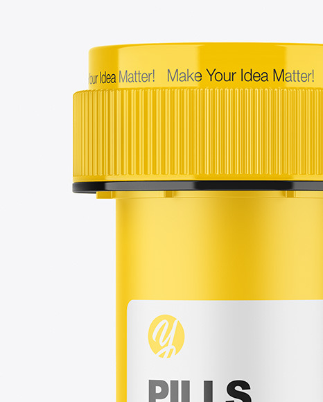 Matte Pills Bottle Mockup