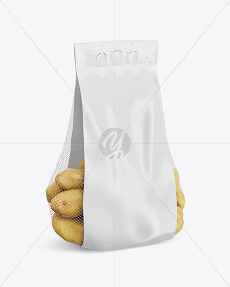 Potato Bag w/ Glossy Label Mockup