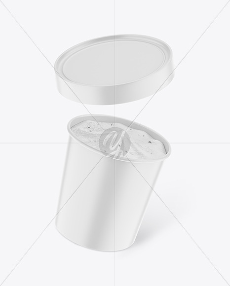 Matte Ice Cream Cup Mockup