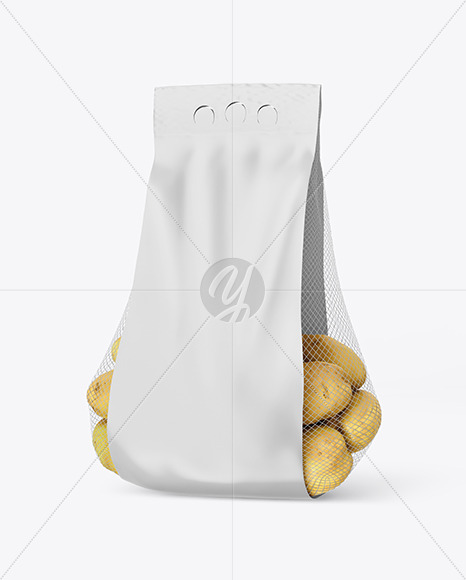 Potato Bag w/ Matte Label Mockup