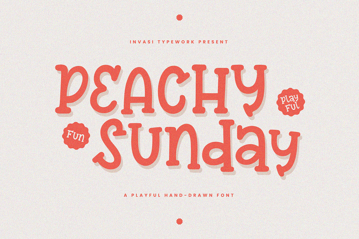 Peachy Sunday - Playful Handwritten