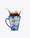 Glossy Mug w/ Coffee Splash Mockup