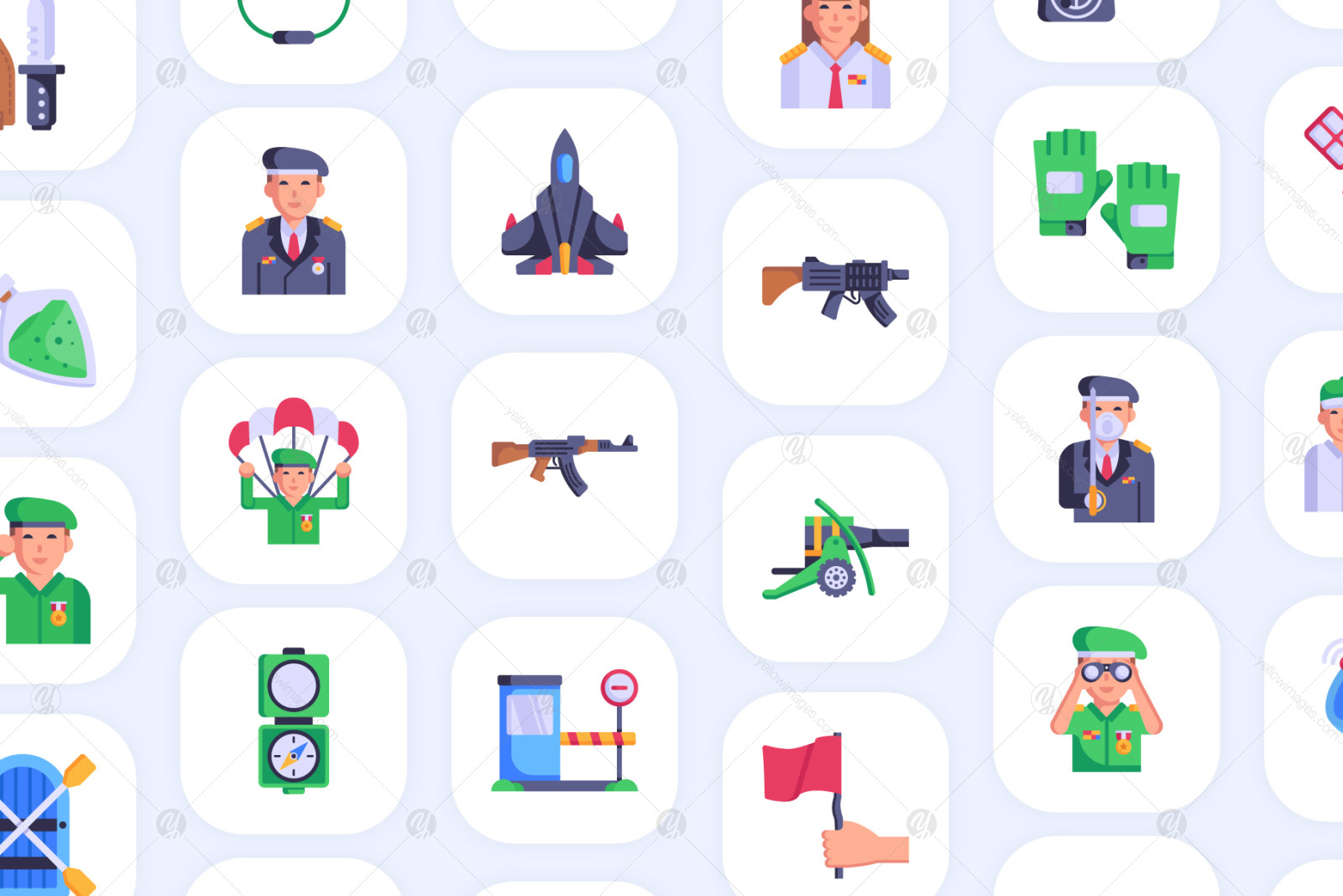 100 Army Vector Icons