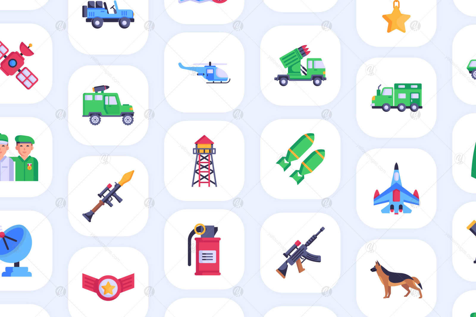 100 Army Vector Icons