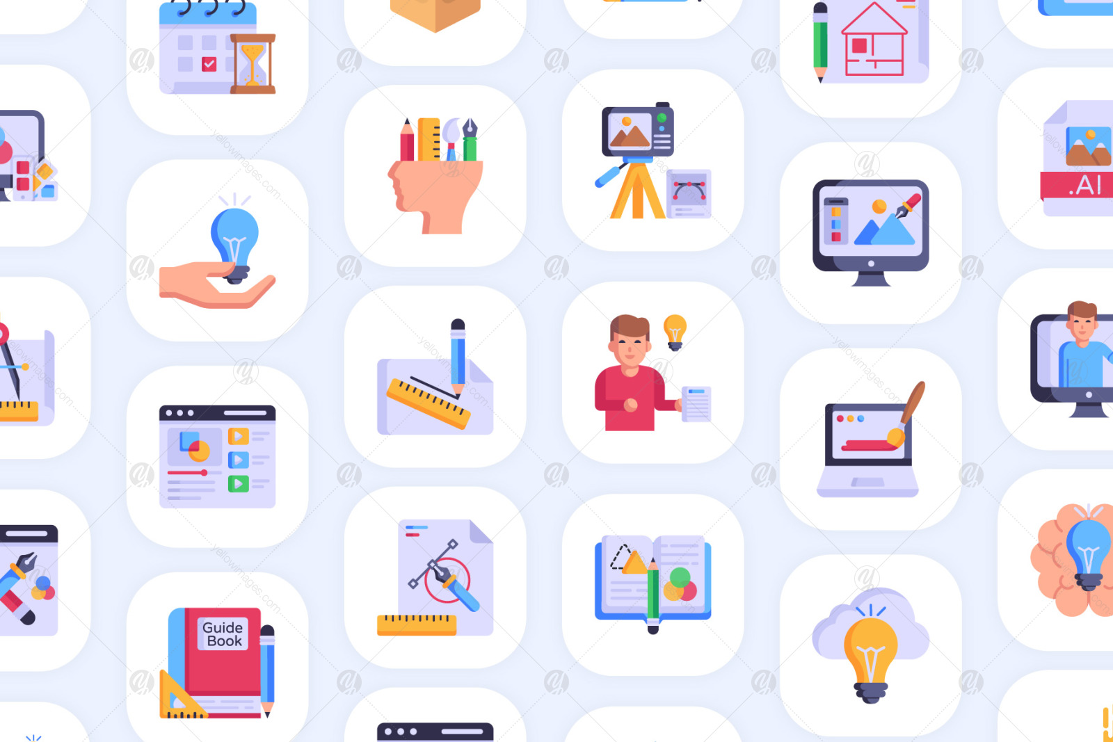 100 Flat Creative Design Icons 100 Flat Creative Design Icons