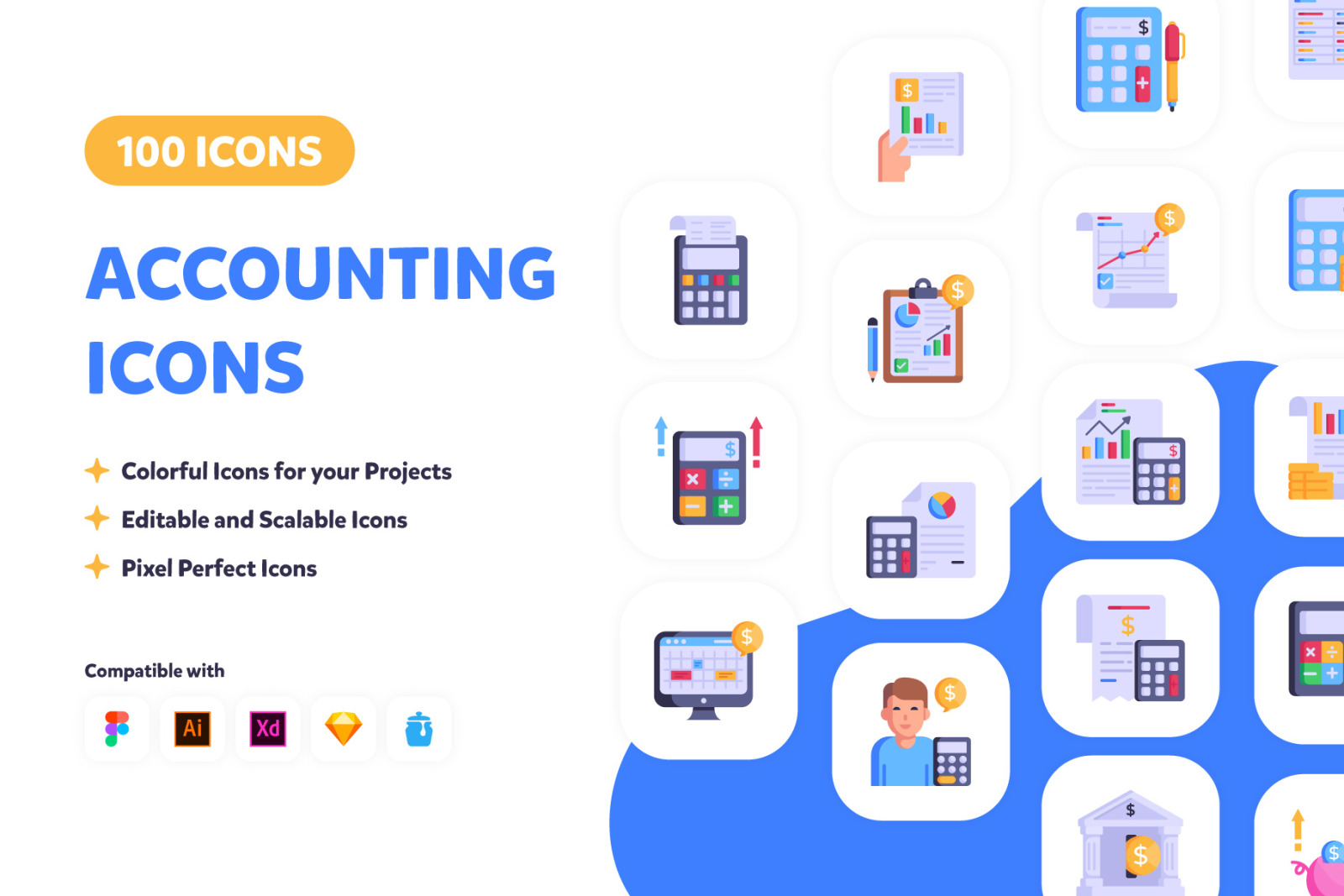 100 Accounting Icons - Vector Designs 100 Accounting Icons - Vector Designs