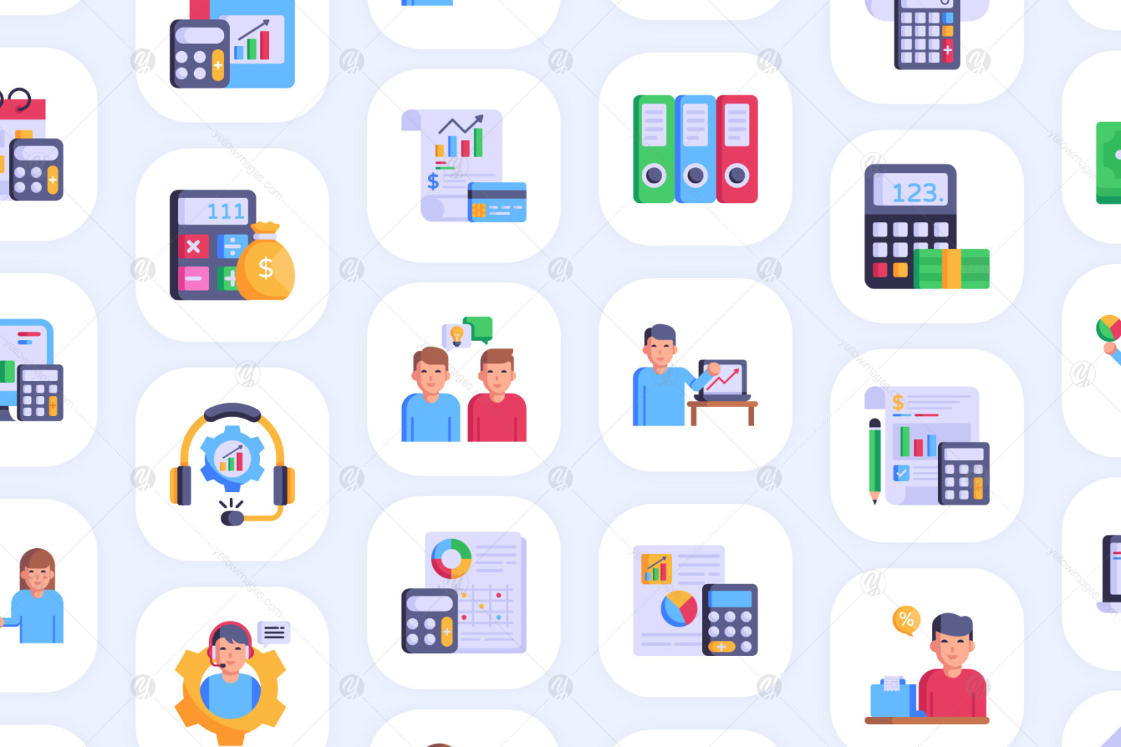 100 Accounting Icons - Vector Designs