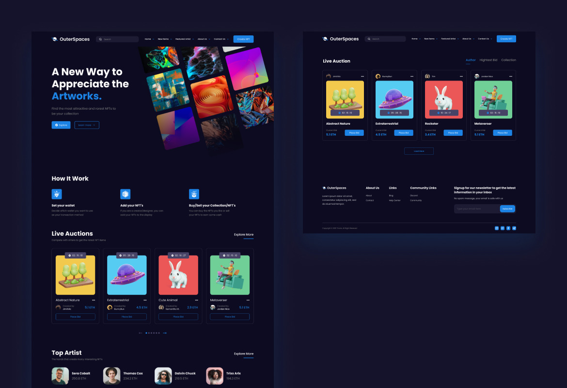 OuterSpace – Minimalist NFT Marketplace OuterSpace – Minimalist NFT Marketplace