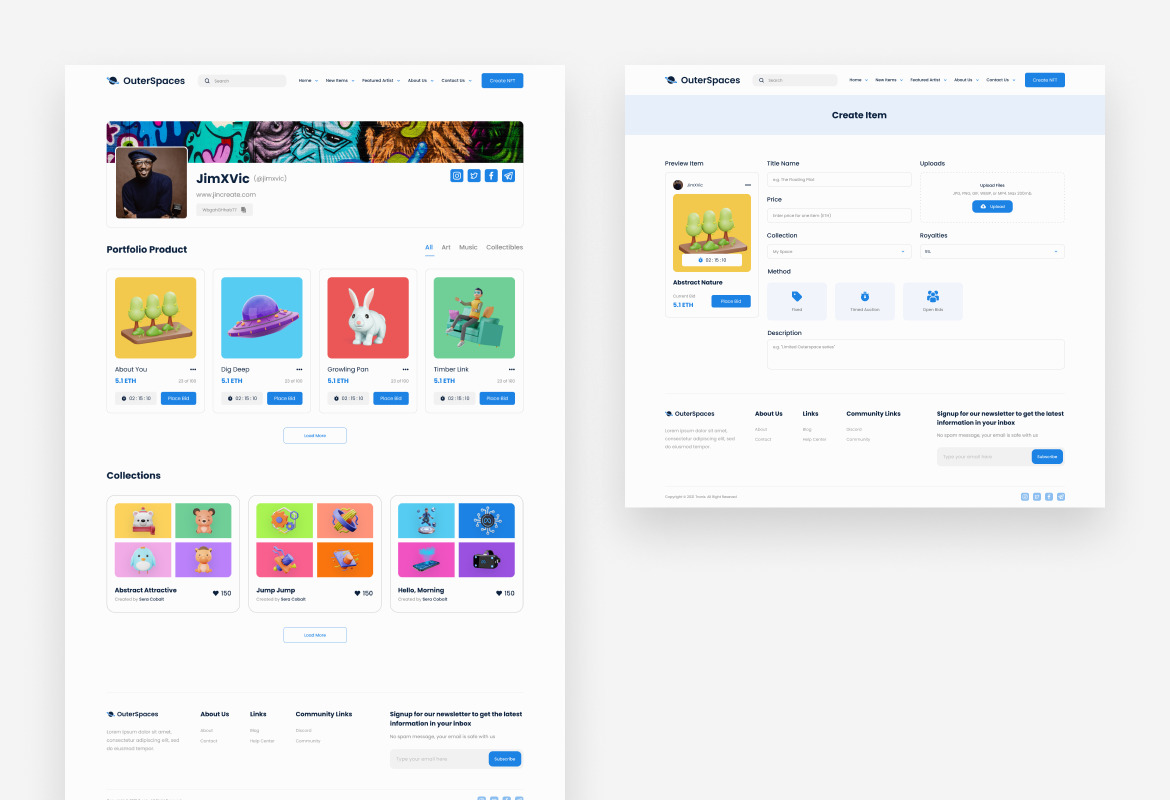OuterSpace – Minimalist NFT Marketplace OuterSpace – Minimalist NFT Marketplace