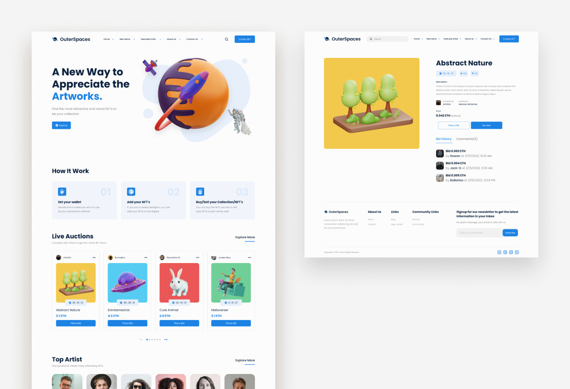 OuterSpace – Minimalist NFT Marketplace OuterSpace – Minimalist NFT Marketplace