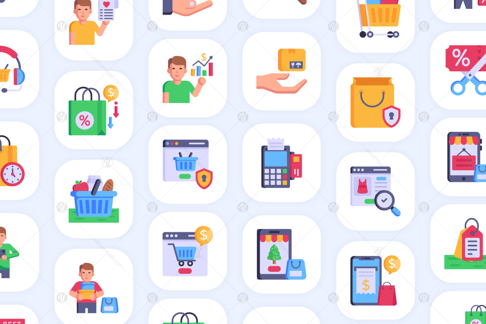 100 Online Shopping Icons