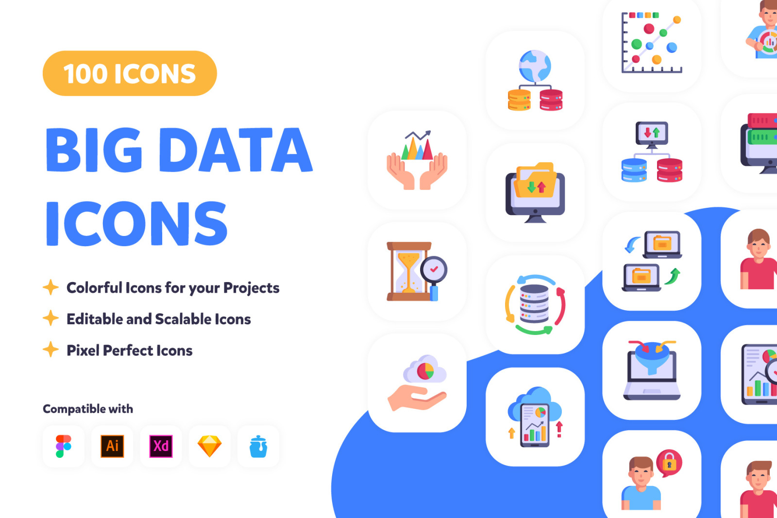 100 BIG Data Icons 100 BIG Data Icons