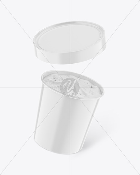 Glossy Ice Cream Cup Mockup