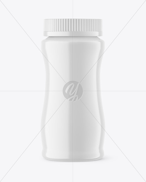 Glossy Plastic Jar Mockup