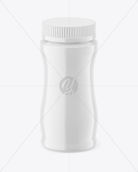 Glossy Plastic Jar Mockup