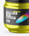 Metallic Cosmetic Jar Mockup