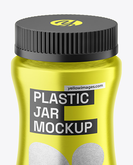 Metallic Plastic Jar Mockup