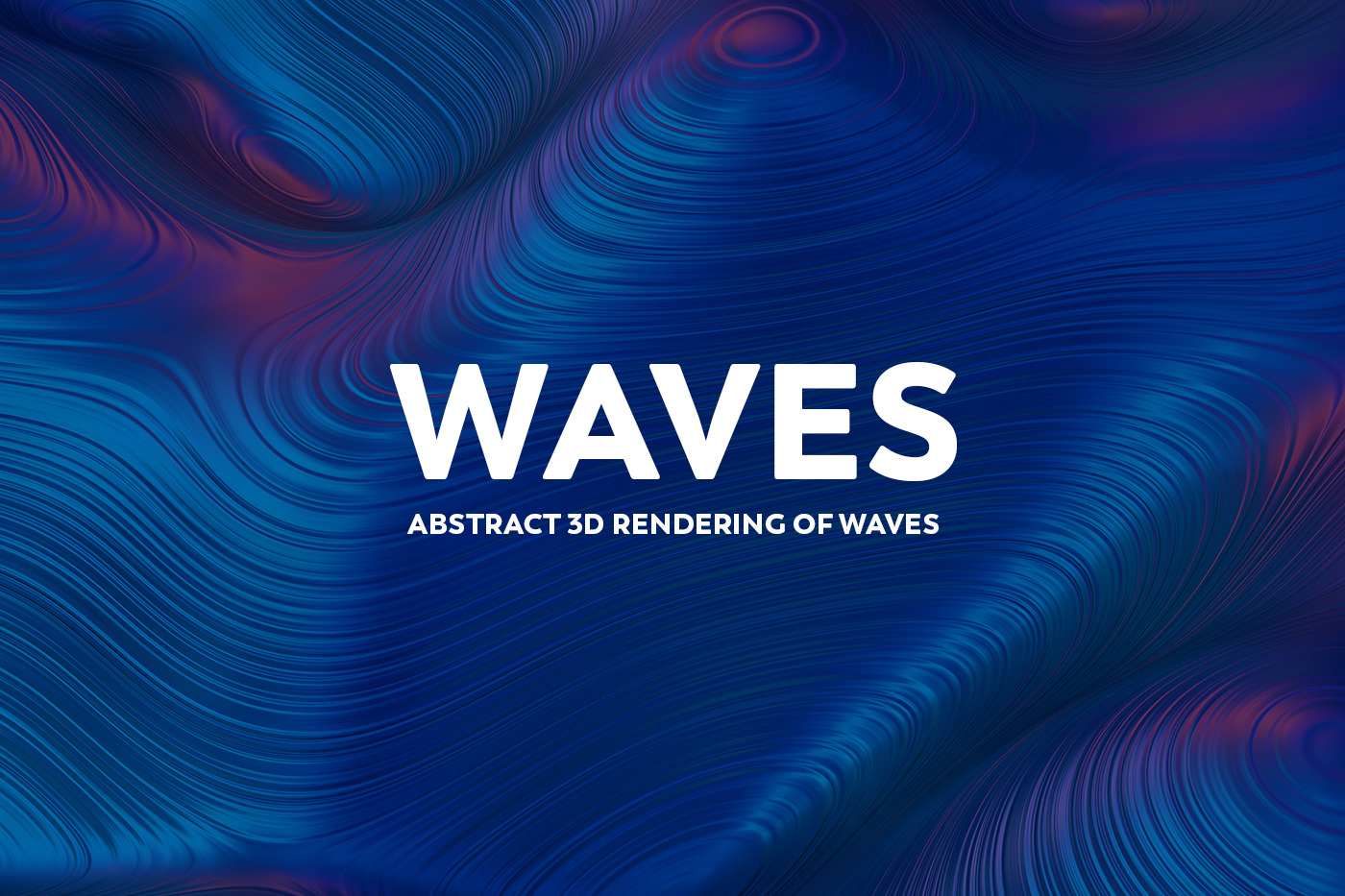 Abstract 3d Rendering of Waves Backgrounds