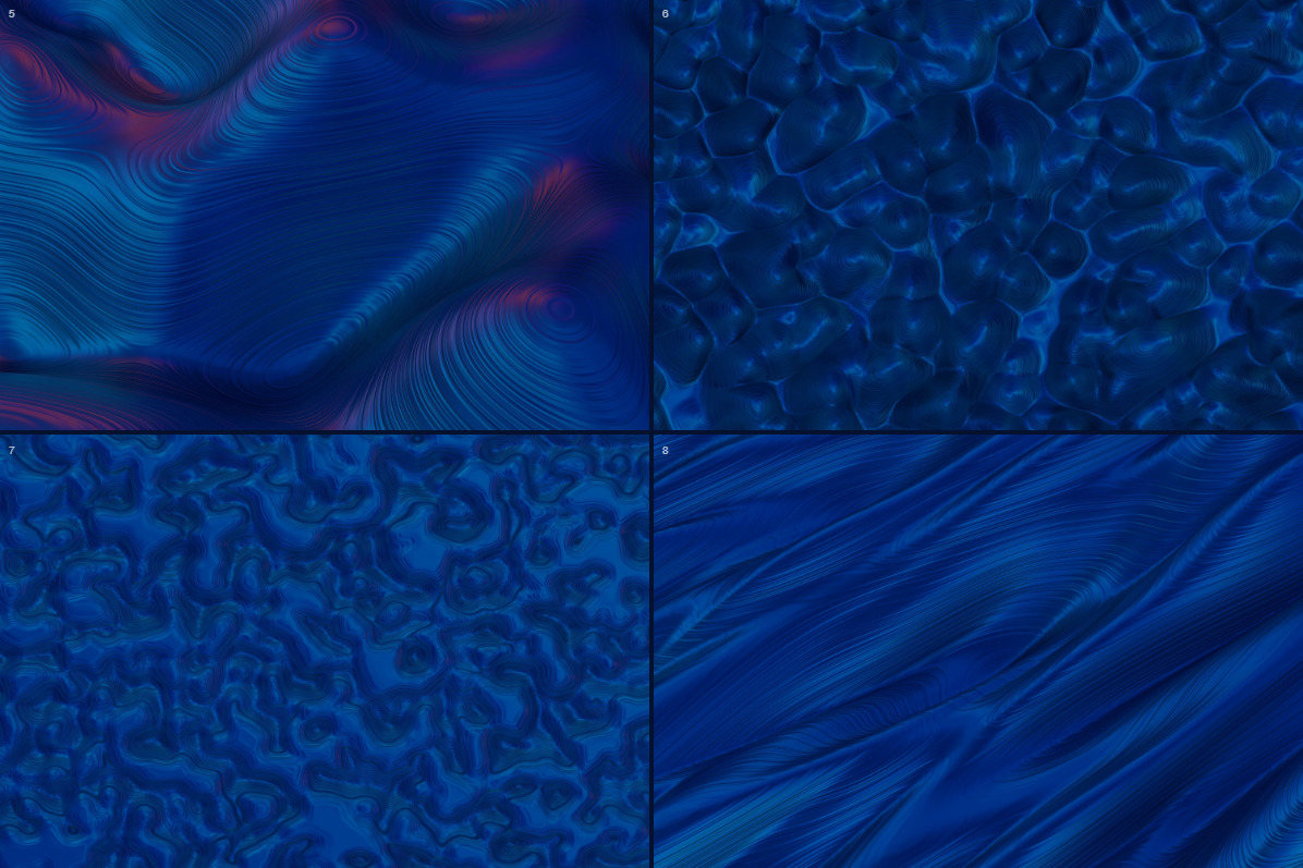 Abstract 3d Rendering of Waves Backgrounds