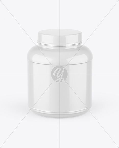 Glossy Protein Jar Mockup