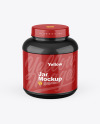 Glossy Protein Jar Mockup