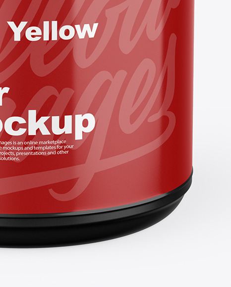 Glossy Protein Jar Mockup