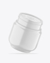 Opened Glossy Cosmetic Jar Mockup