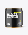 Tin Can with Glossy Finish Mockup