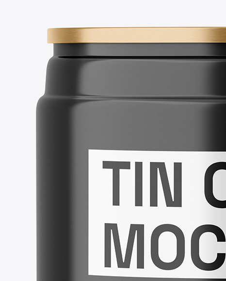 Tin Can with Glossy Finish Mockup