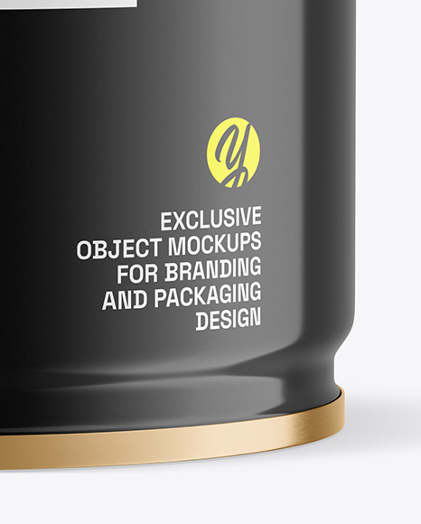 Tin Can with Glossy Finish Mockup