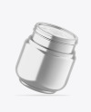 Opened Metallic Cosmetic Jar Mockup