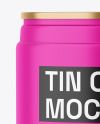 Tin Can with Matte Finish Mockup