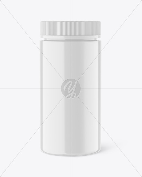 Glossy Plastic Jar Mockup