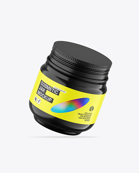 Glossy Cosmetic Jar Mockup - Jar mockup