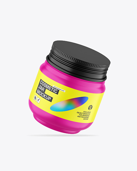 Matte Cosmetic Jar Mockup